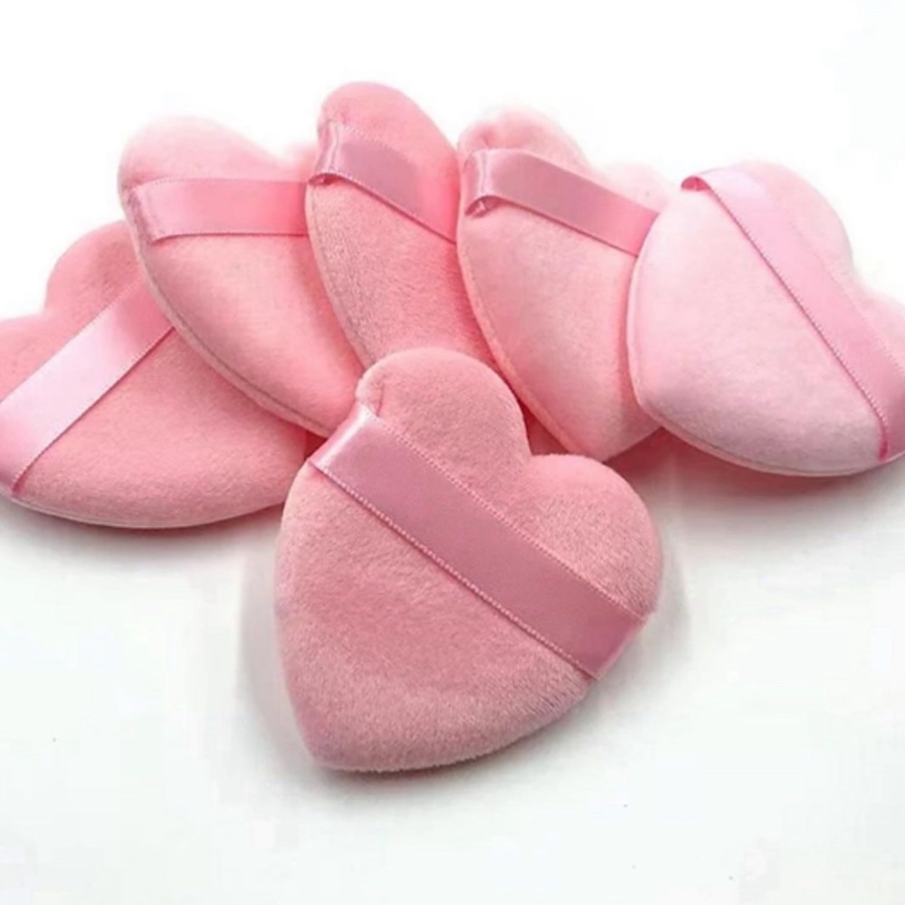 12 pcs Heart Shaped Makeup Sponge Puff Soft Velvet Beauty Foundation Tools